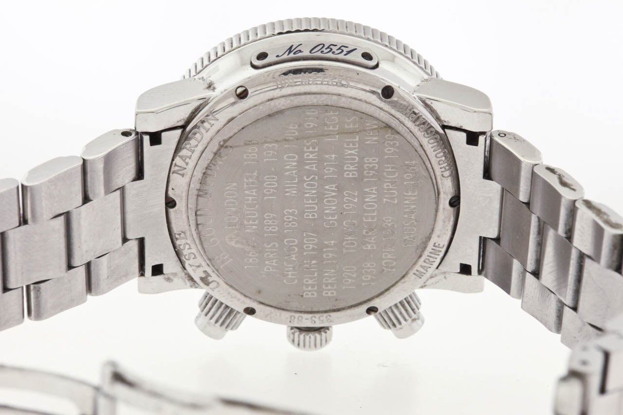 Ulysse Nardin Stainless Steel Maxi Marine Chronograph Wristwatch 1