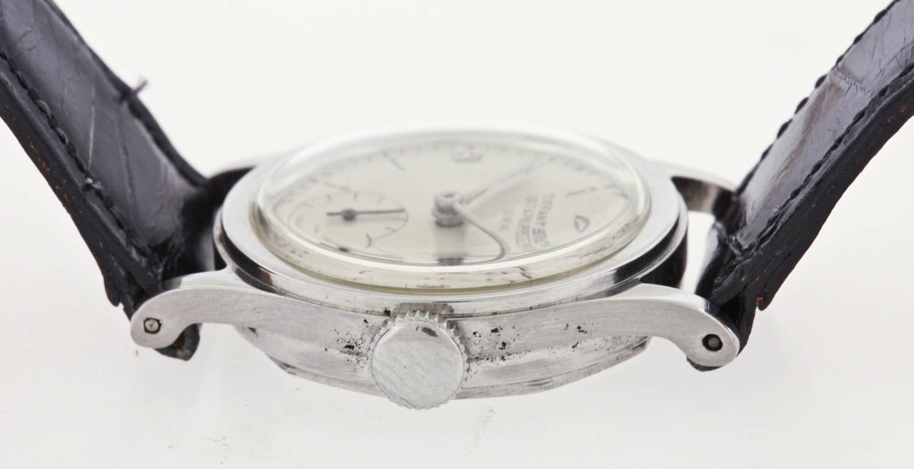 Women's or Men's Patek Philippe Stainless Steel Calatrava Wristwatch Retailed by Tiffany & Co.