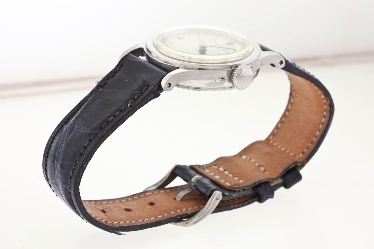 Patek Philippe Stainless Steel Calatrava Wristwatch Retailed by Tiffany & Co. 1