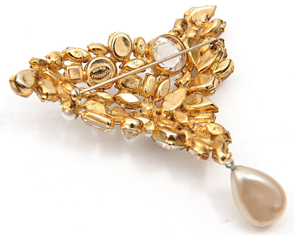 SPECTACULAR SCHREINER NEW YORK BROOCH For Sale 2