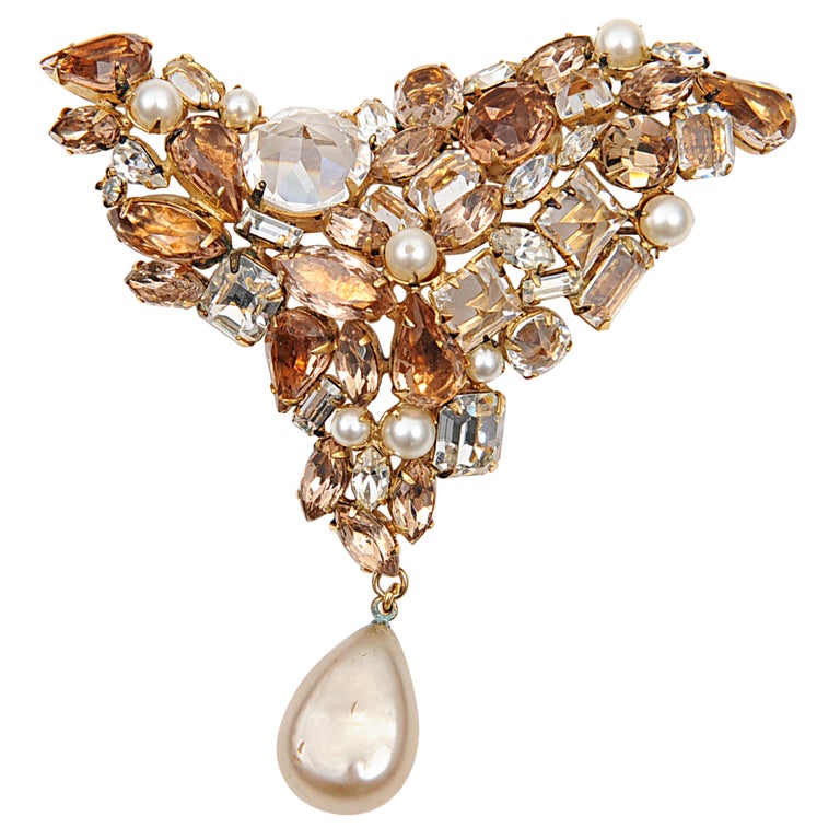 SPECTACULAR SCHREINER NEW YORK BROOCH For Sale