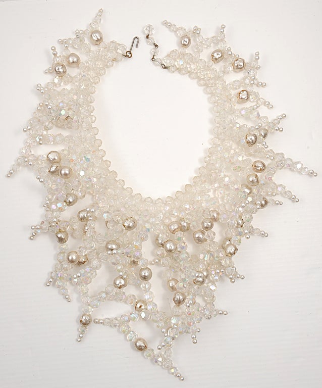 WONDERFUL BEADED AND FAUX PEARL NECKLACE