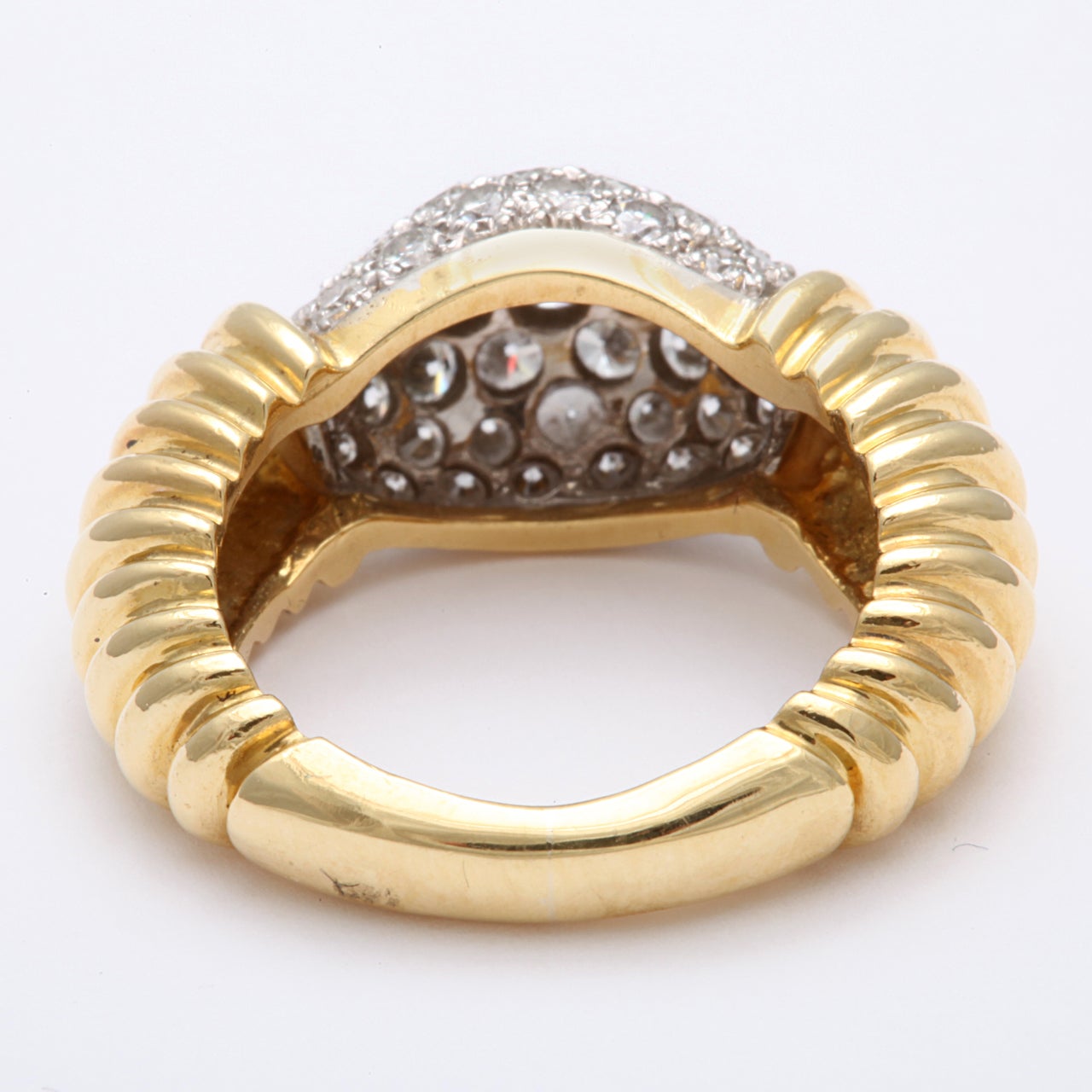 Super Chic Diamond Pinky Ring In Excellent Condition In New York, NY