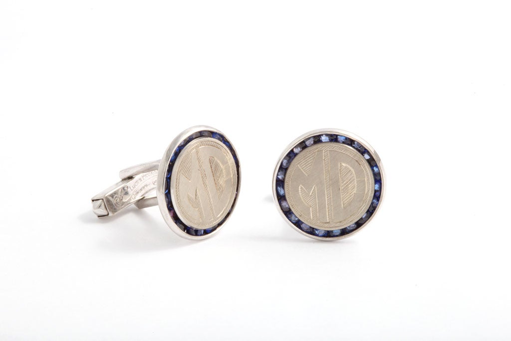 1950's Lucian Piccard Cufflinks with MD or Doctor Monogram