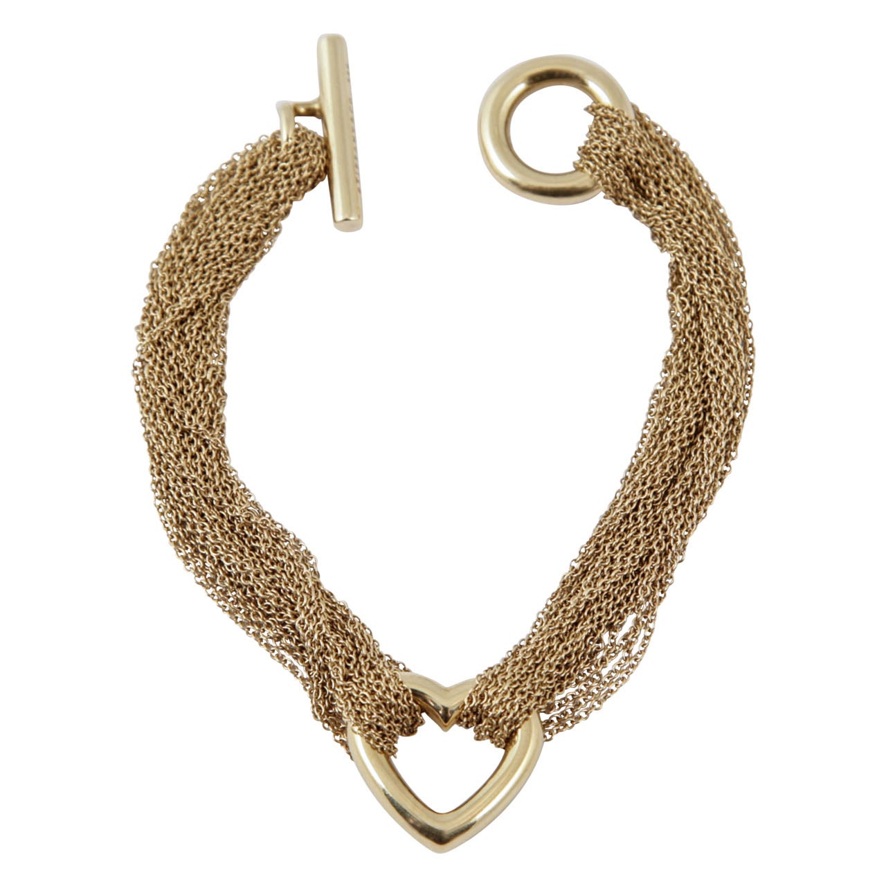 Tiffany & Co. Multi Row Gold Heart Bracelet