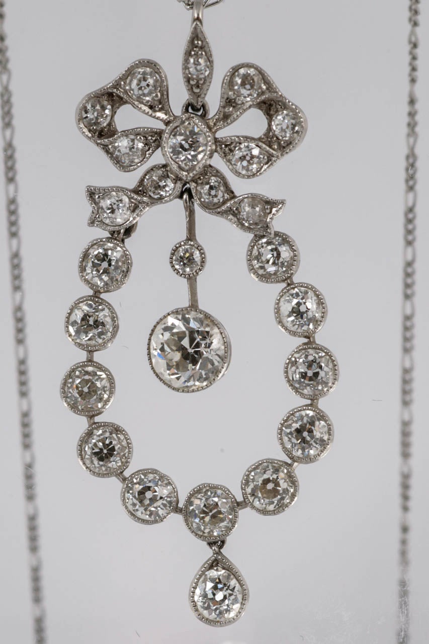 Edwardian Diamond Pendant In Excellent Condition For Sale In London, GB