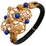 Gold, Lapis Lazuli and Diamond Bracelet