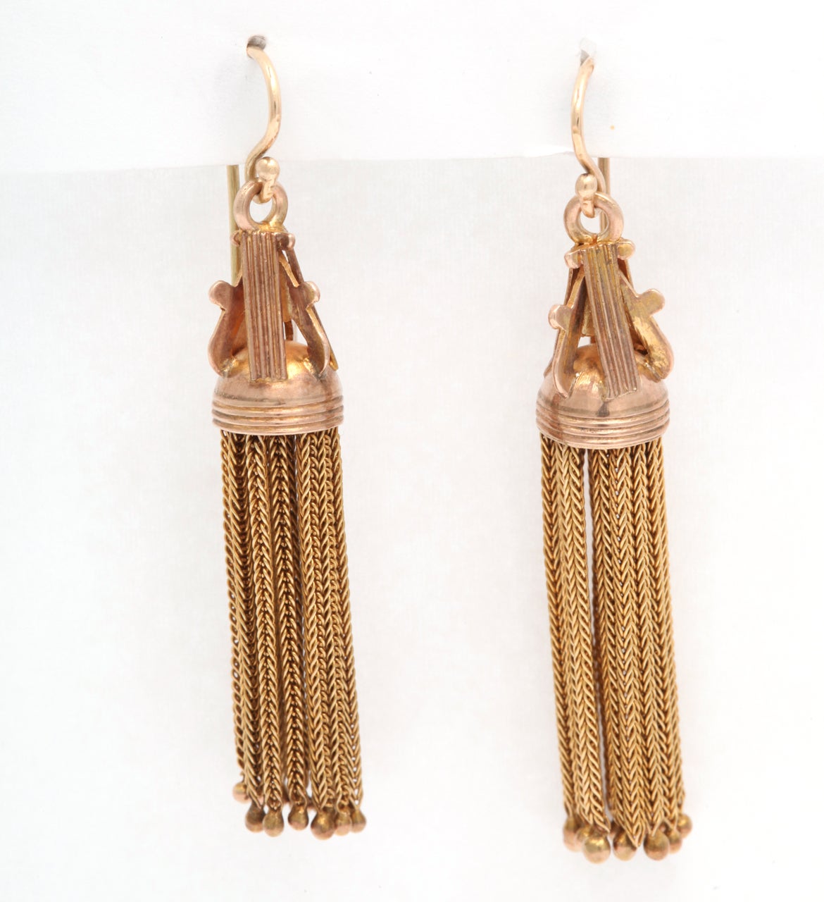 Very wearable gold tassel classic 14 kt pink gold