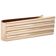 1950's Gold With Ridges Design Gentleman's Money Clip