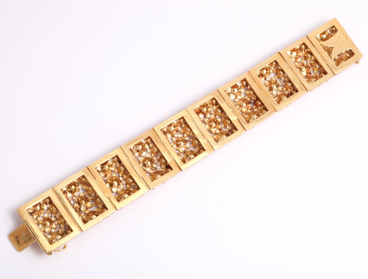 TIFFANY Ruby Gold Handmade Floral Bracelet 2