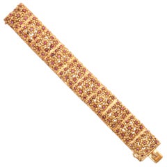 TIFFANY Ruby Gold Handmade Floral Bracelet