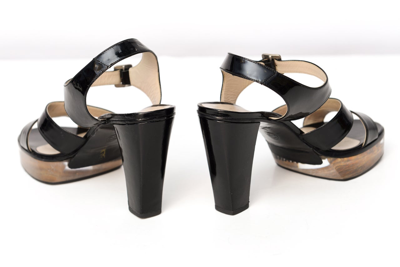 Chanel lucite  Heels For Sale 1