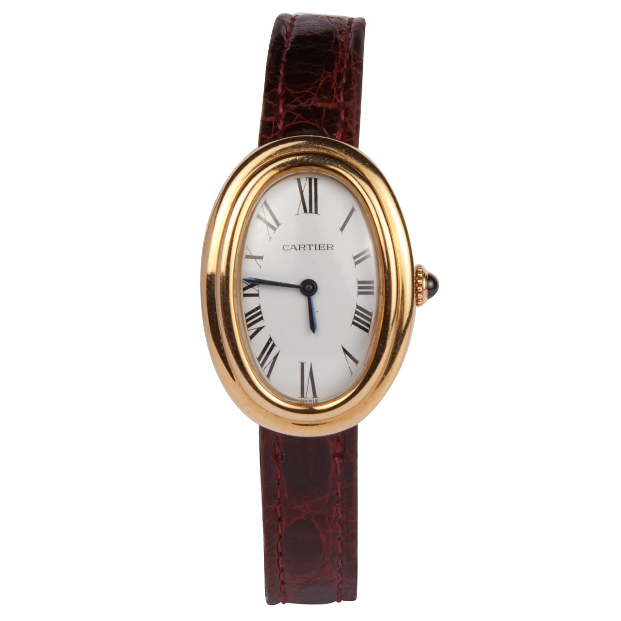 Cartier Yellow Gold Baignoire Wristwatch For Sale