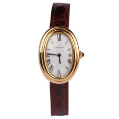 Vintage Cartier Yellow Gold Baignoire Wristwatch