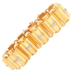 Fabulous Retro Diamond & Gold bracelet 9