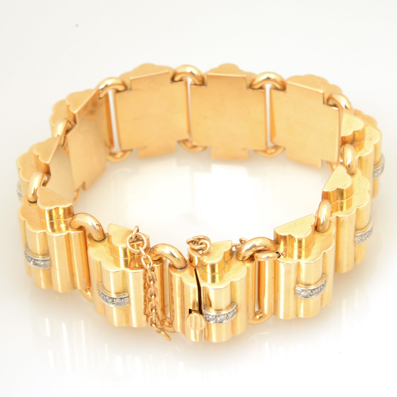 Fabulous Retro Diamond and Gold Bracelet For Sale at 1stdibs