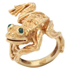 Vintage Kurt Wayne Emerald Gold Prince Charming Ring