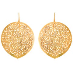 Flower Disc Earrings