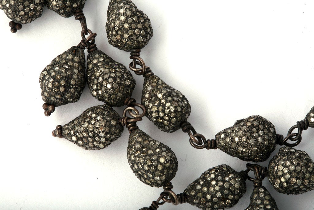 Contemporary Diamond Seashell Necklace