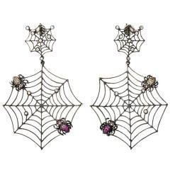 Spider Web Earrings