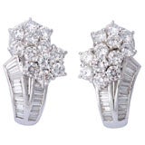 Diamond Floral White Gold  Earrings