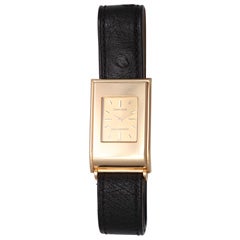 SCHLUMBERGER chic gold watch with gold face