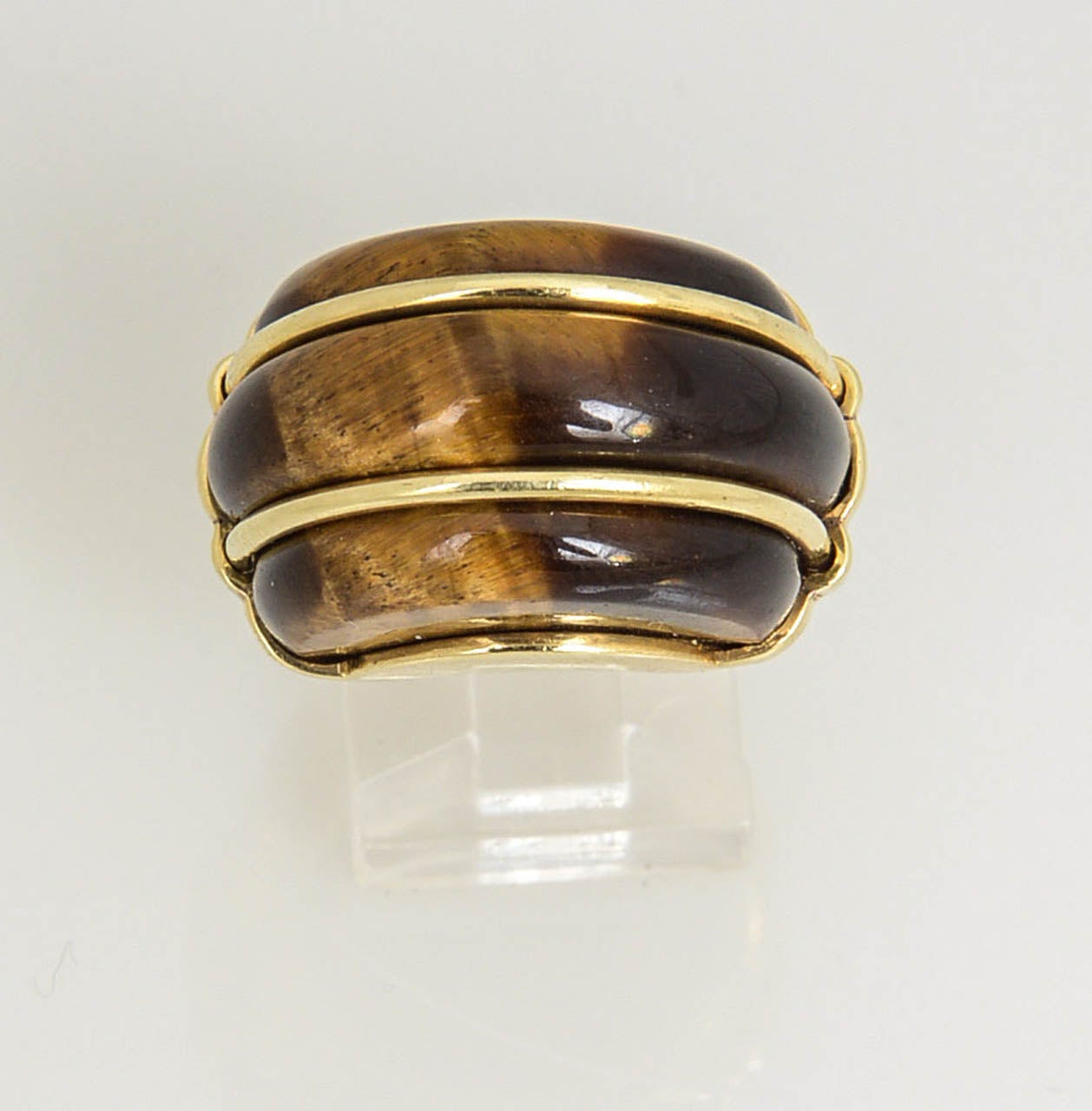 1970s Tiger's Eye and Gold Ring 2