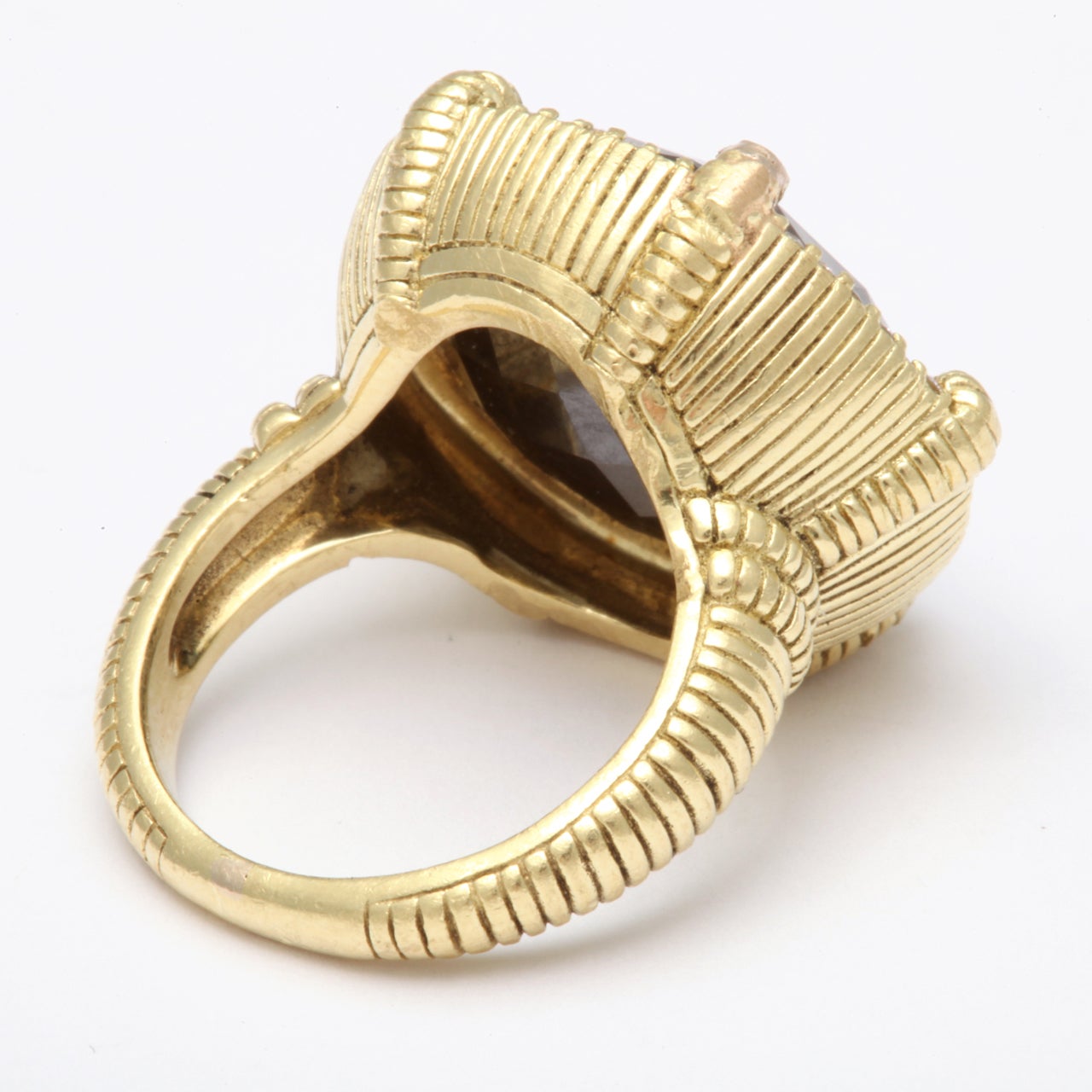 Gold Diamond & Quartz ring 2
