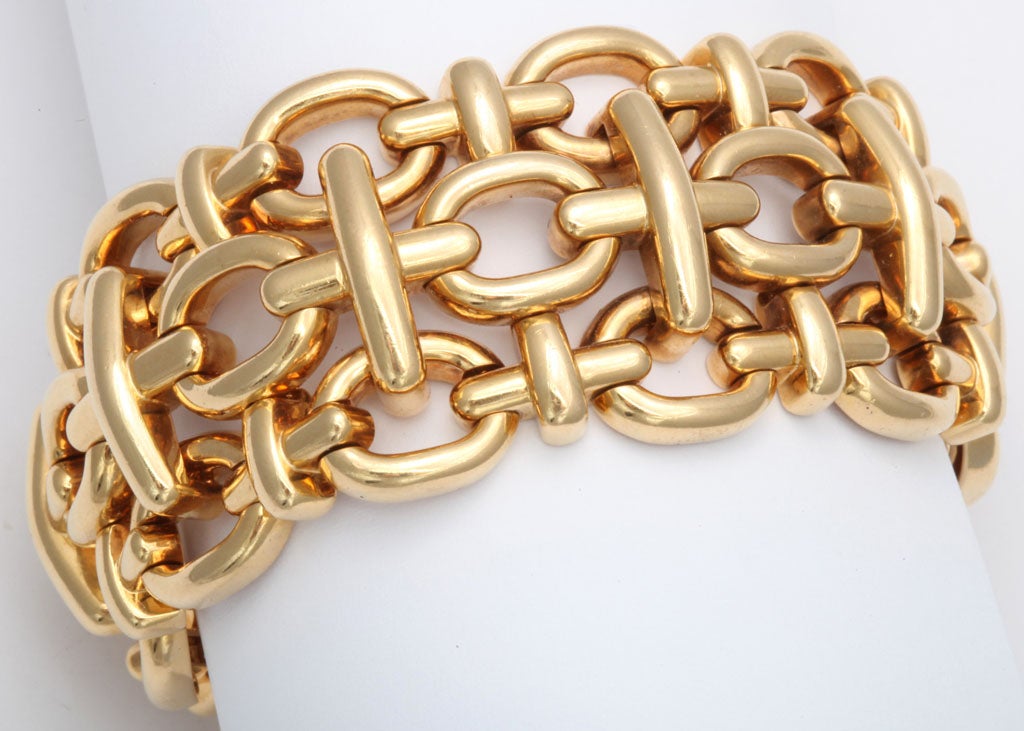 Gold Flexible Bracelet by David Webb 4