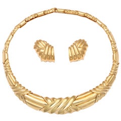 Gold Necklace and Earring Set 11