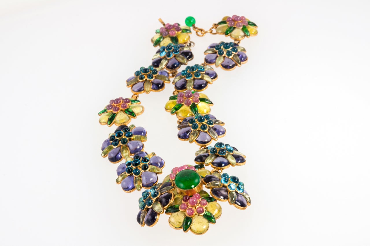 Stunning Floral Gripoix Necklace by Chanel 4