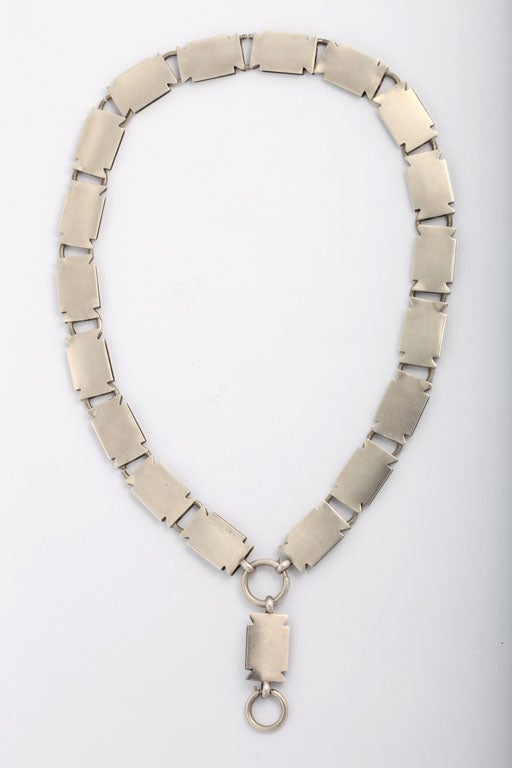 English Sterling Bookchain Necklace For Sale 1