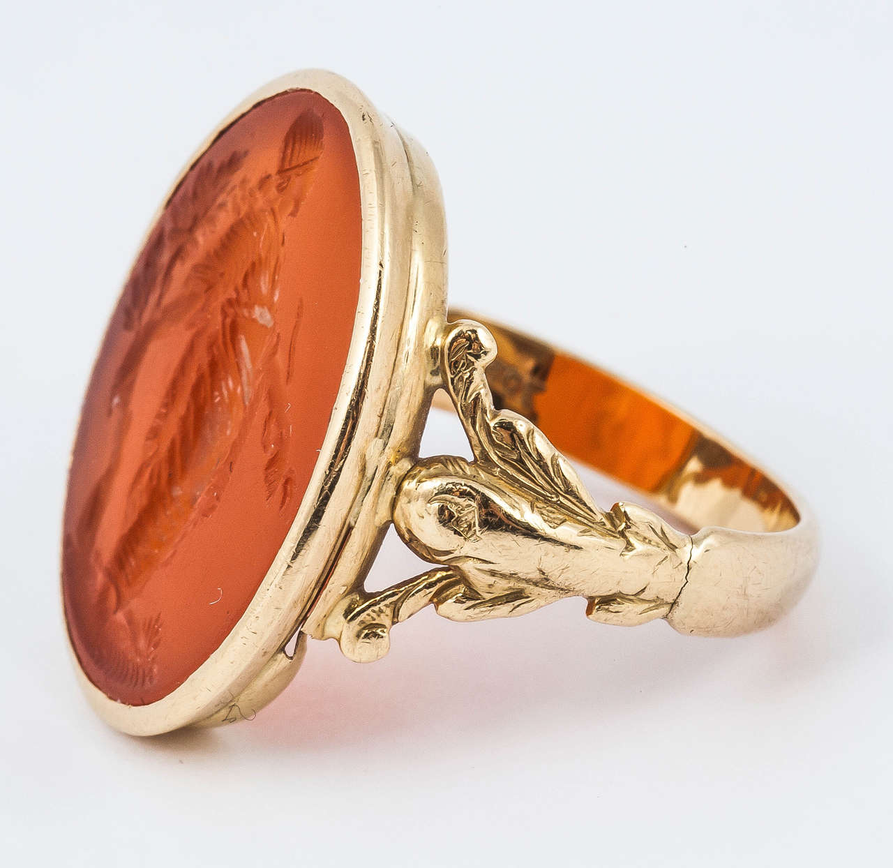 Georgian Antique Carnelian Gold Signet Ring 1