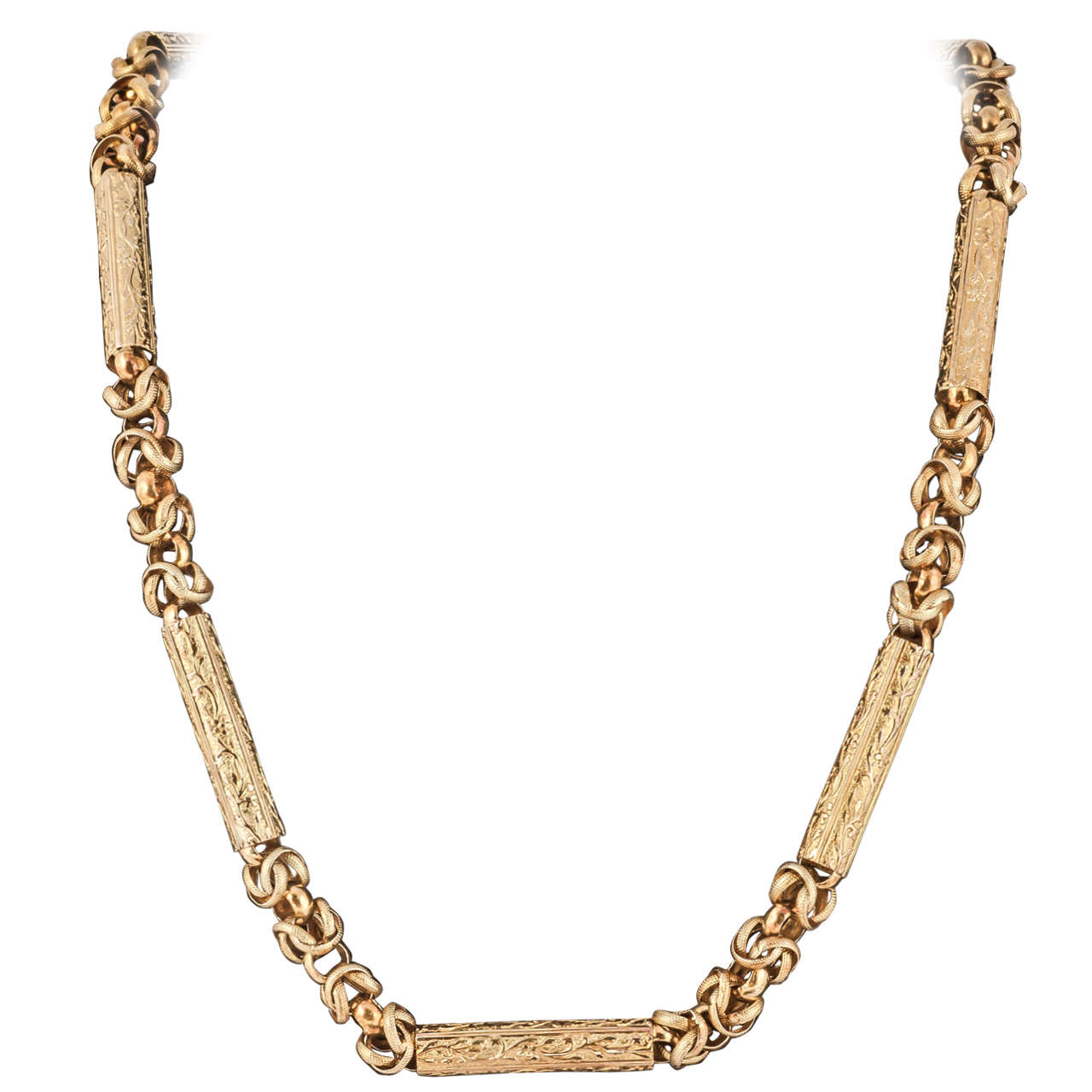 Gold Chain with Hand Clasp For Sale at 1stdibs