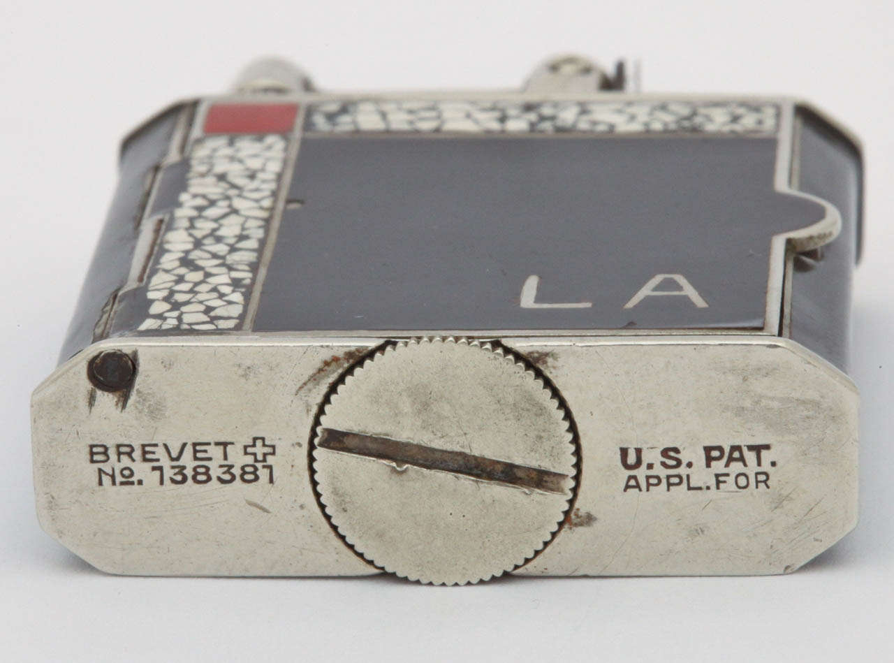 Hermann Art Deco Enamel Concealed Watch Lighter 1