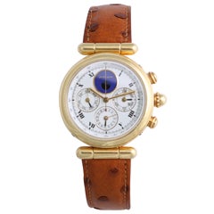 Vintage Gerald Genta Yellow Gold Perpetual Calendar Chronograph Wristwatch