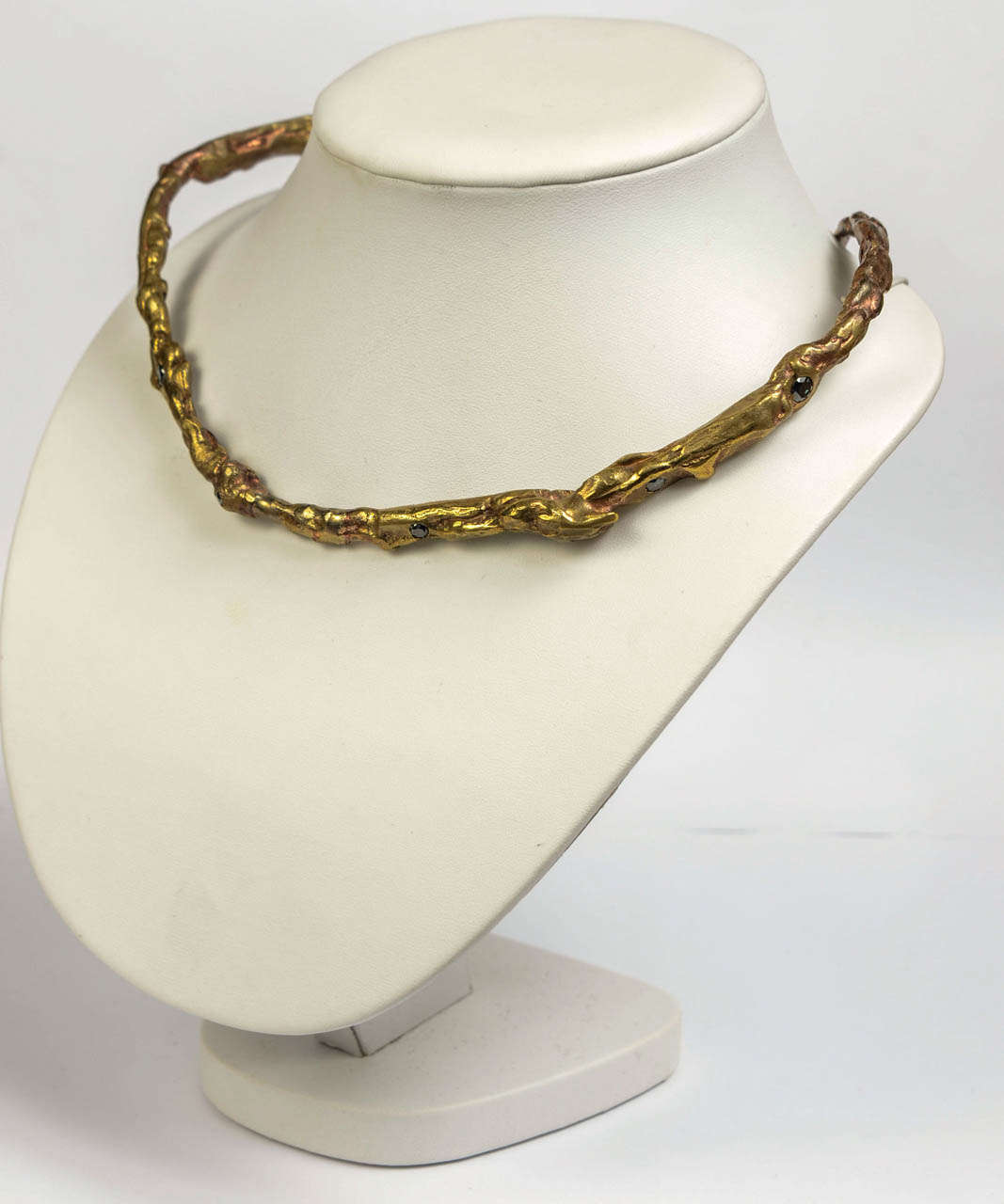Luigi Scialanga Bronze and Gemstone Necklace
