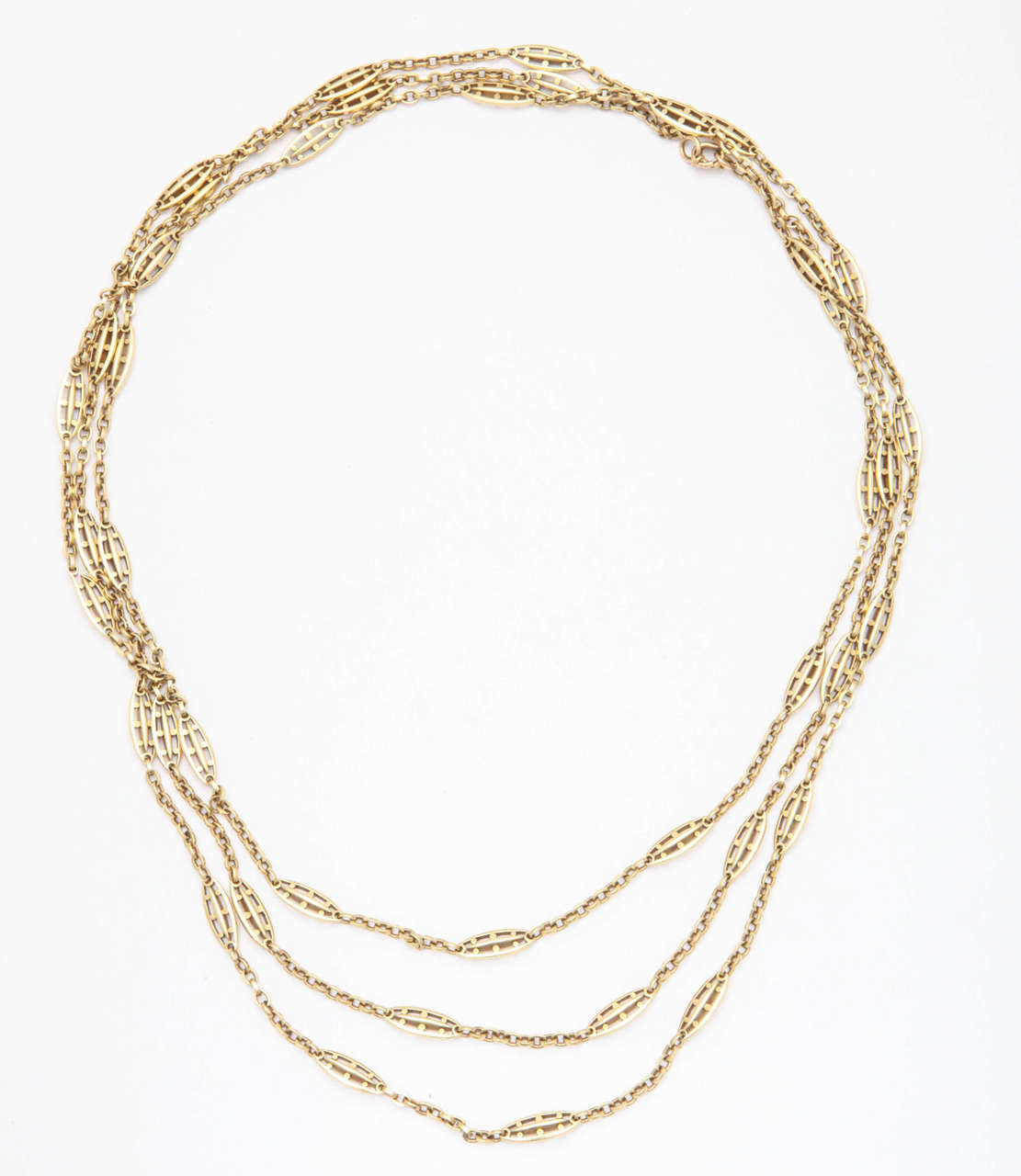 Antique Handmade Sautoir Chain - which can be doubled or tripled.