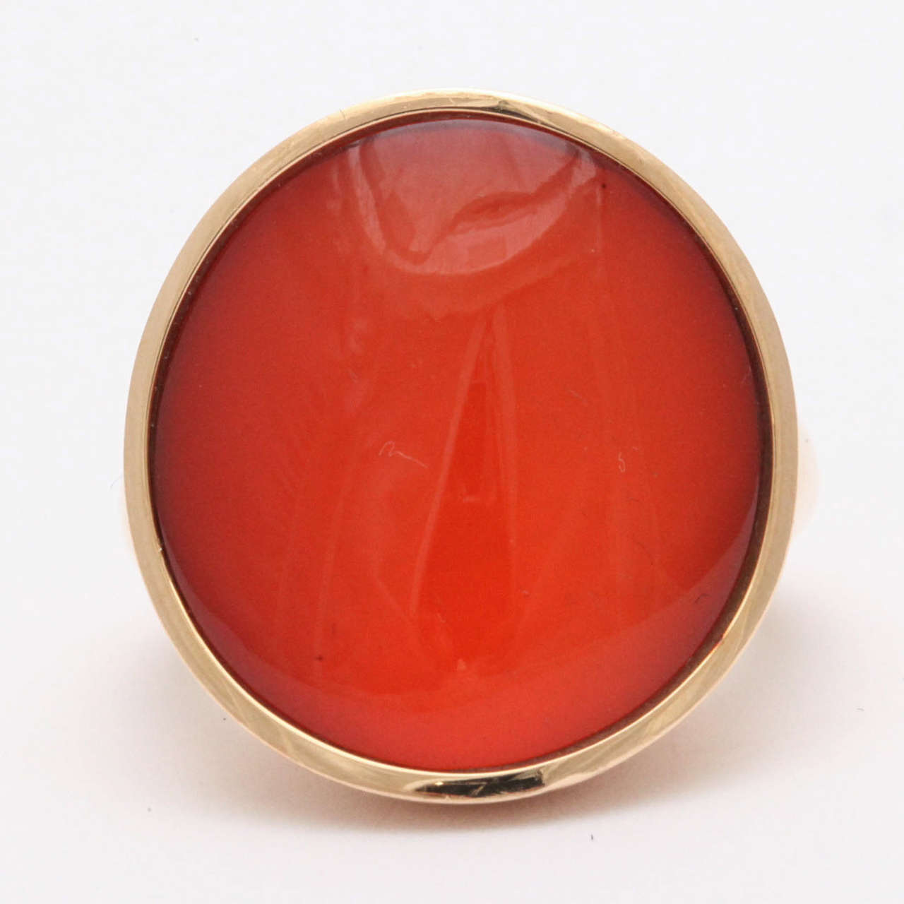 Modern Vhernier Carnelian Gold Ring