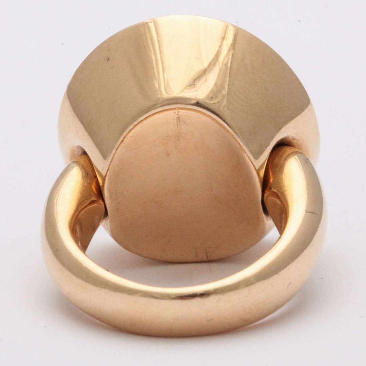 Women's or Men's Vhernier Carnelian Gold Ring