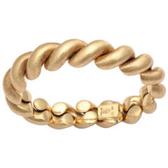 Gold Florentine Cable Bracelet