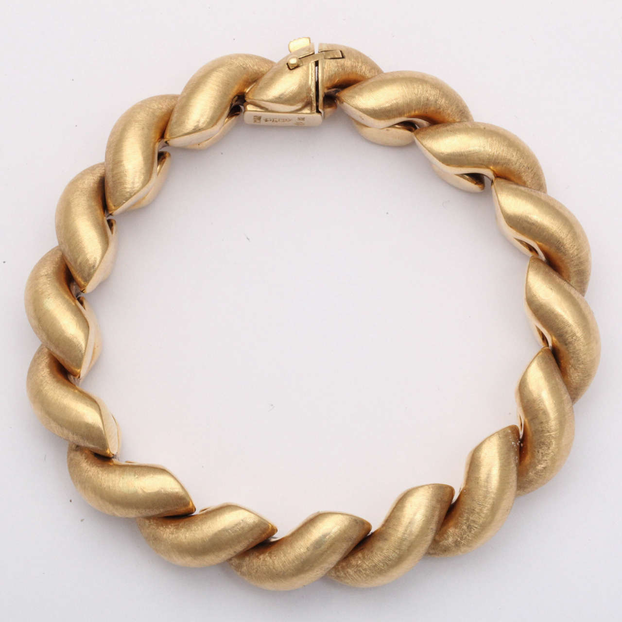 Gold Florentine Cable Bracelet at 1stDibs