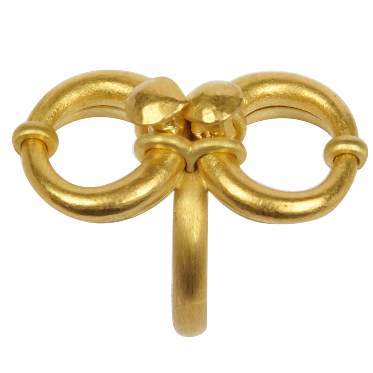 2nd Millennium B.c. Gold Circles On A Ring For Sale