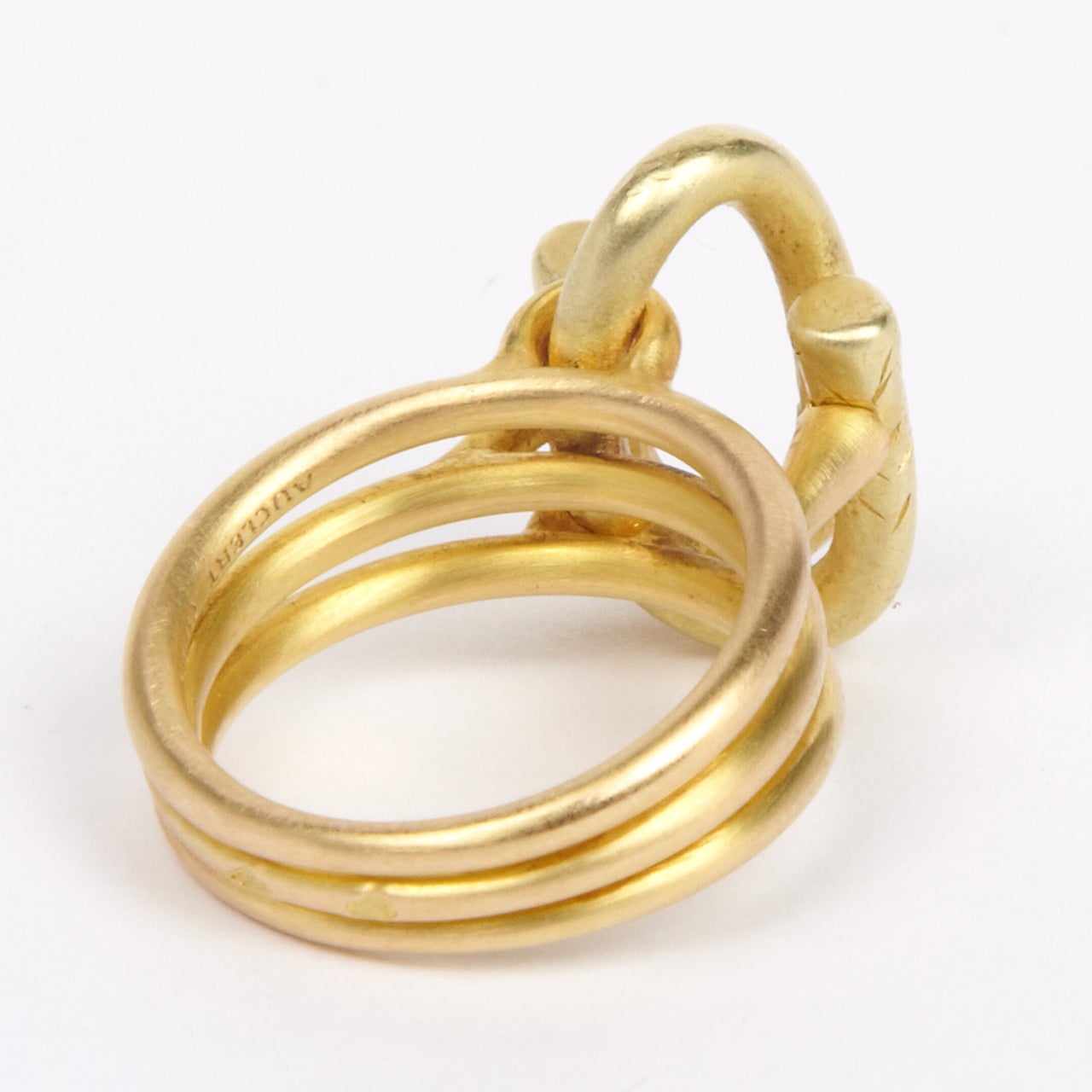 Ring With An Antique Gold Hair Ornament For Sale 2