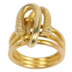 Ring With An Antique Gold Hair Ornament