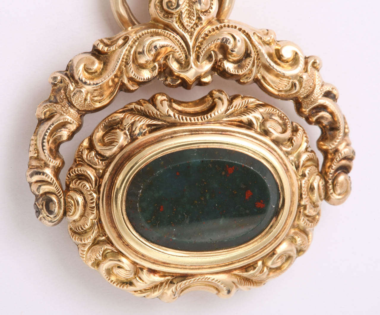 The Dignity of a Victorian Bloodstone Swivel Fob 1