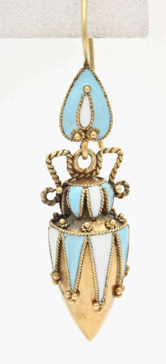 Victorian Enamel Gold Amphorae Earnings 2