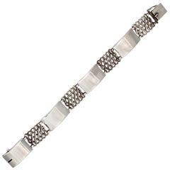Georg Jensen Silver Alternating Link Bracelet 10