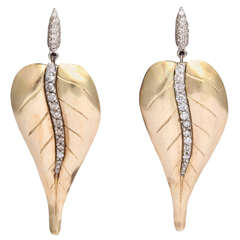 Diamond Leaf Earrings