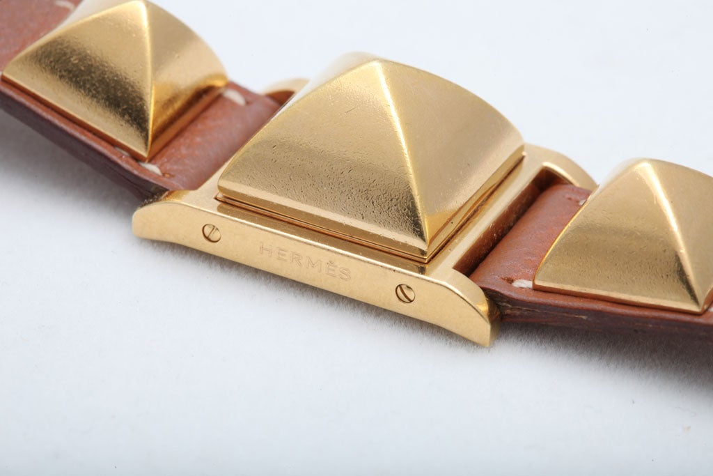 HERMES MEDOR WATCH BROWN/GOLD 1